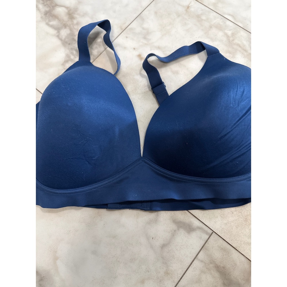 Bali Comfort Revolution Wireless Bra Blue XL/2TG Seamless Foam Cups